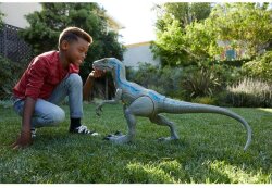 Jurassic World Dino Actionfigur Riesendino Super Colossal Velociraptor Blue 100cm