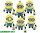 Minions Minion Stuart Dave Plüsch Figur PVC Brille 25cm Premium Stofftier