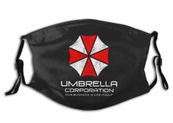 Umbrella Corporation Maske Schwarz Stoffmaske mit Filter Resident Evil Geschenk