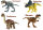 Jurassic World Dino 3 Wild Pack Baby Mattel Action Figur Brachiosaurus 4 Sorten