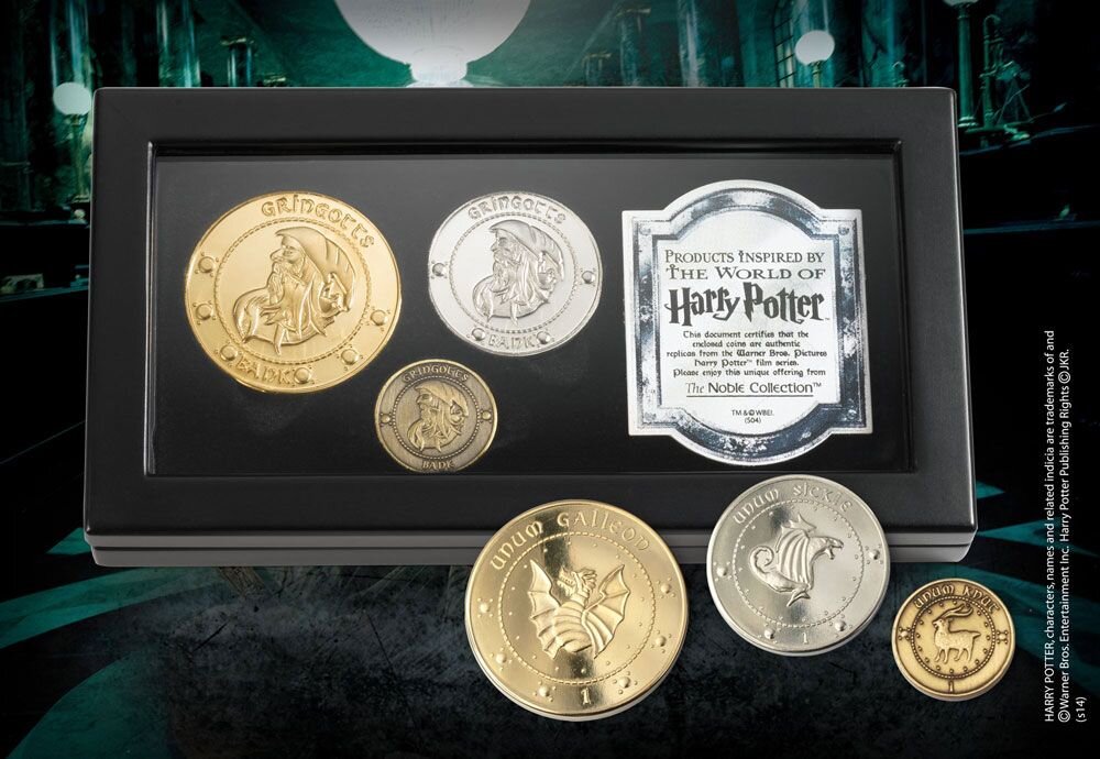 Harry Potter Replik Gringotts Bank Muenzen Set, 29,06