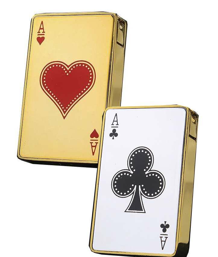 Zorro Feuerzeug Gasfeuerzeug Skat Poker Spieler Karte Spielkarte Kreu