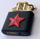 Zorro Feuerzeug Vintage schwarz roter Stern Benzin...