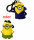 Ich Einfach Unverbesserlich Minion MEL, Kevin Vampir Schlüsselanhänger Figur 5cm
