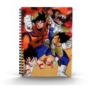 Dragon Ball Z Notizbuch mit 3D-Effekt Goku vs Vegeta