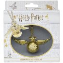Harry Potter Halskette mit Uhr Goldener Schnatz (vergoldet)