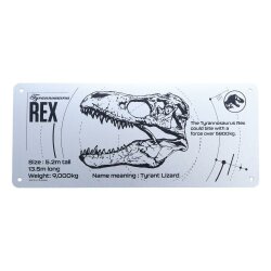 Jurassic Park Blechschild T-Rex Schematic