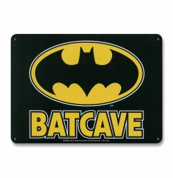 DC Comics Blechschild Batcave 15 x 21 cm