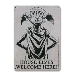 Harry Potter Blechschild House-Elves 15 x 21 cm