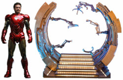 Marvels The Avengers Movie Masterpiece Diecast Actionfigur 1/6 Iron Man Mark VI (2.0) mit Suit-Up Gantry 32 cm