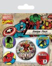 Marvel Comics Ansteck-Buttons 5er-Pack Iron Man