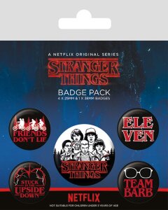 Stranger Things Ansteck-Buttons 5er-Pack Characters