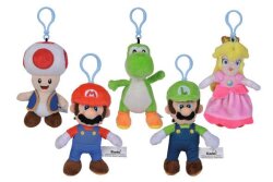 Super Mario Plüsch-Schlüsselanhänger All Stars 13 cm Sortiment (12)