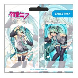 Hatsune Miku Ansteck-Buttons Doppelpack Set D