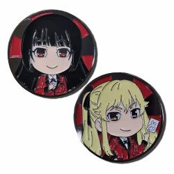 Kakegurui Metal Ansteck-Button Yumeko & Mary