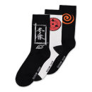 Naruto Shippuden Socken 3er-Pack Sasuke Symbol 39-42