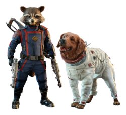 Guardians of the Galaxy Vol. 3 Movie Masterpiece Actionfiguren 1/6 Rocket & Cosmo 16 cm