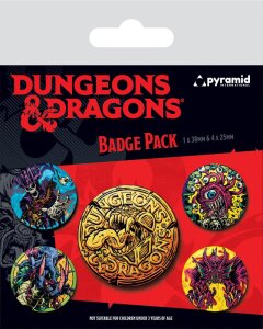 Dungeons & Dragons Ansteck-Buttons 5er-Pack Beastly