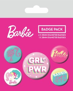 Barbie Ansteck-Buttons 5er-Pack Girl Power