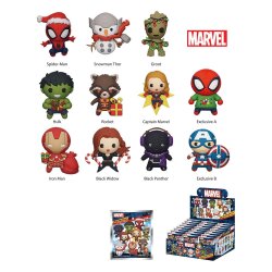 Marvel 3D PVC-Taschenanhänger Marvel Christmas Serie 1 Display (24)