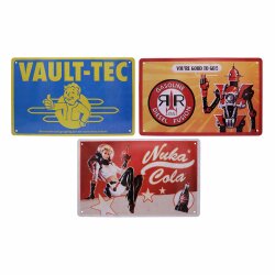 Fallout Blechschilder 3er Set Brands