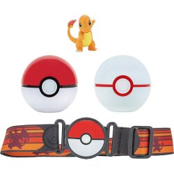 Pokémon ClipnGo Poké Gürtel Set Pokéball, Luxusball & Glumanda