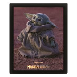 Star Wars: The Mandalorian 3D-Effekt Poster Pack im Rahmen Grogu 26 x 20 cm (3)