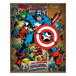 Marvel Comics Poster Set Captain America Retro 40 x 50 cm (4)