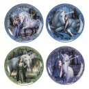 Anne Stokes Teller 4er-Pack Unicorn and Maiden