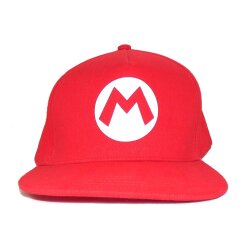 Super Mario Snapback Cap Mario Badge