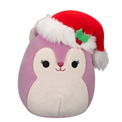 Squishmallows Plüschfigur Allina the Plum Squirrel with Santa Hat 12 cm