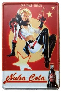 Fallout Me­tall­schild Nuka Cola Girl