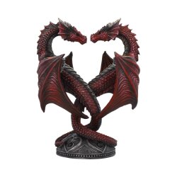 Anne Stokes Kerzenständer Dragon Heart Valentines Edition 23 cm