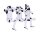 Stormtrooper Figuren Three Wise Sitting Stormtroopers 11 cm