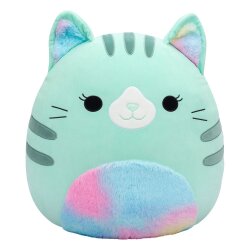 Squishmallows Plüschfigur Teal Cat with Tie-Dye Fuzzy Belly Corinna 50 cm