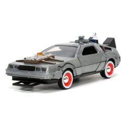 Zurück in die Zukunft III Hollywood Rides Diecast Modell 1/32 DeLorean Time Machine Free Rolling