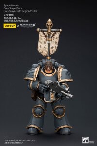 Warhammer The Horus Heresy Actionfigur 1/18 Space Wolves Grey Slayer Pack Grey Slayer With Legion Vexilla 12 cm