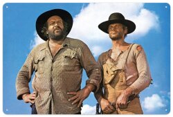 Bud Spencer & Terence Hill Blechschild Blauer Himmel 20 x 30 cm