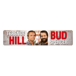 Bud Spencer & Terence Hill Blechschild Autogramm 46 x 10 cm