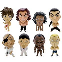 Baki Hanma 16d Collectible Figure Collection PVC Minifiguren 8er-Pack Baki Hanma 6 cm