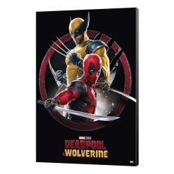 Marvel Holzdruck Deadpool & Wolverine 01 Action 35 x 50 cm