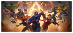 Marvel Kunstdruck The Avengers Assemble 71 x 33 cm - ungerahmt