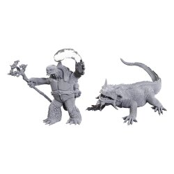 D&D Nolzurs Marvelous Miniatures Miniaturen unbemalt Tortle Druid & Wild Shape Giant Lizard