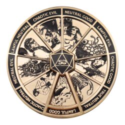 Dungeons & Dragons Ansteck-Pin Alignment Spinner Gold Coloured Limited Edition