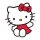 Sanrio Dekokissen Hello Kitty Red Dress 36 cm