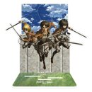 Attack on Titan Acryl Diorama Eren, Mikasa & Armin 20 cm