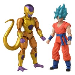 Dragon Ball Super Dragon Stars Actionfiguren 2er-Pack Battle Pack: Golden Frieza vs Super Saiyan Blue Goku 17 cm