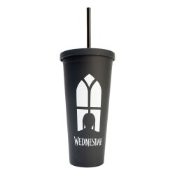 Wednesday Tumbler mit Trinkhalmen 485 ml