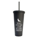 Wednesday Tumbler mit Trinkhalmen 485 ml