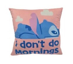 Lilo & Stitch Kissen Stitch I dont do mornings 40 cm